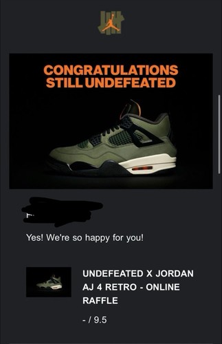 NEW Air Jordan 4 Undefeated Size 9.5 2025 OG Green Sail CONFIRMED PRE ORDER