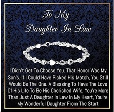 To My daughter in law Gifts, Daughter in law Bracelet, Daughter in law wedding