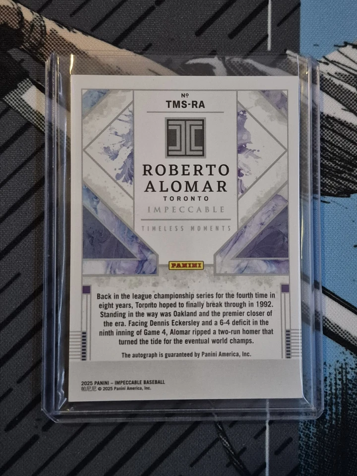 2025 Topps Impeccable #TMS-RA Roberto Alomar Timeless Moments /35 - Imagem 2 de 2