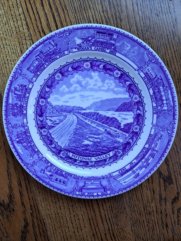 SHENANGO CHINA Baltimore & Ohio Railroad B&O RR Plate  8" Potomac Valley EXC CON