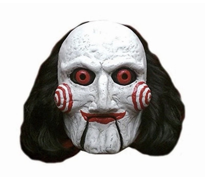 Trick or Treat Studios SAW Billy Jigsaw Full Latex Mask w/ Hair White/Red/Black