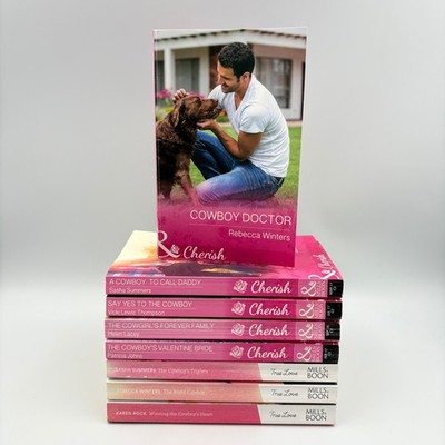 8 Mills And Boon Cowboy Themed True Love/Cherish Book Bundle Paperbacks Romance