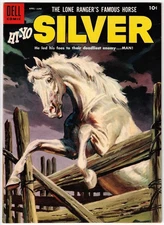 LONE RANGER'S FAMOUS HORSE HI-YO SILVER # 14 (DELL) (1955) PAINTED COVER