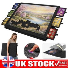 Felt Jigsaw Puzzle Board Portable Puzzle Storage Table w/ 6 Slid Drawer 1000pcs