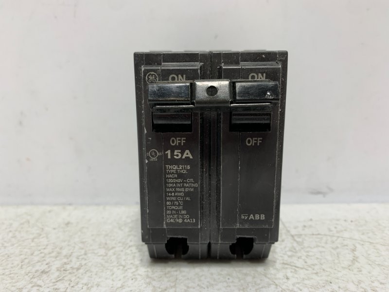 GE THQL2115 Circuit Breaker 15A 120/240V 2-Pole