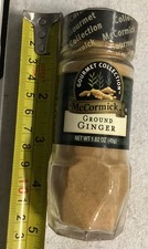 Vintage McCormick Ground Ginger Glass Spice Jar Sealed Gourmet Expired 1998