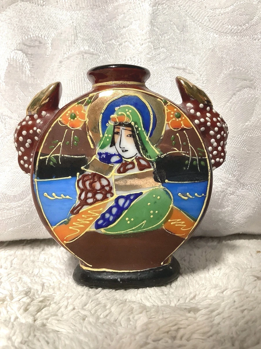 艺妓花瓶日本古董花瓶| eBay