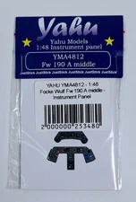 1/48 Hasegawa Fw 190A (Middle Models) Instrument Panel - Yahu Models 4812