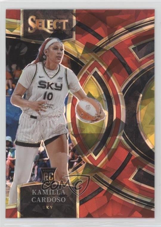 2024 Select WNBA Premier Level Red Ice Prizm Kamilla Cardoso #195 Rookie RC 1u6
