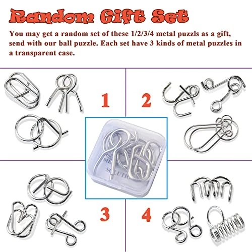 木制球体拼图脑筋玩具儿童和成人难度水平硬 — 第 3/4 张图片