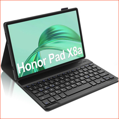 Tablet Hülle mit Tastatur QWERTZ Schwarz für Honor Pad X8a X8b 11 Zoll 2024 2026