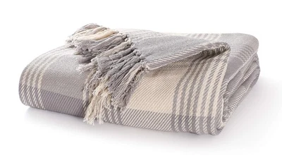EHC Premium Reversible 100% Cotton Large King(225 x 250 cm), Grey / Natural - Image 1 of 4
