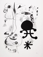 Joan MIRO: Barcelona, Joyful Characters - Signed Serigraph