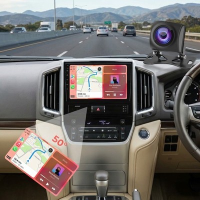 For Toyota Land Cruiser 200 2016-2019 Android 15 CarPlay Car Radio GPS WIFI +CAM