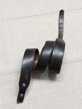 vintage HANDCRAFTED brown WESTERN leather belt 36 cowhide leather TAPERED ranger