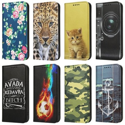 Book Cover Hülle für iPhone 16 15 14 13 12 11 Kunstleder Eco Leder EF