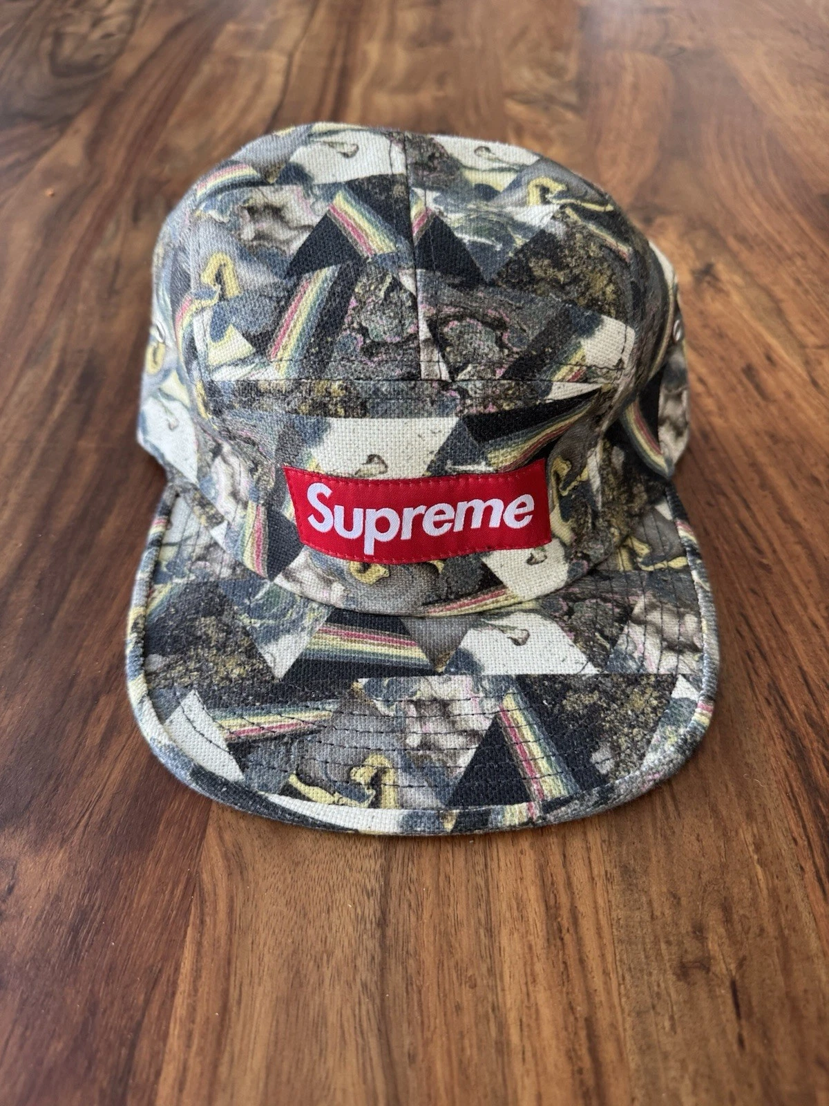 Casquette de camp Supreme Liberty Thorgerson noire F/W 2013 5 panneaux chapeau deadstock