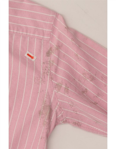 RALPH LAUREN Womens Slim Fit Shirt US 6 Medium Pink Pinstripe Cotton AF05 - Picture 3 of 4