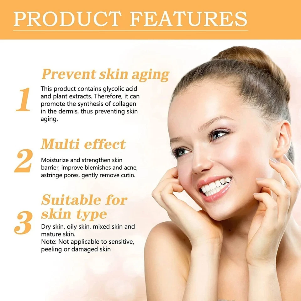 Acide Glycolique 7% Tonique Visage 100ml Anti-Imperfections Hydratant Peau - Photo 2/4