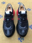 Gucci Trainers Sneaker Shoes Rhyton Black Leather Green Red Web UK 13 US 14 47