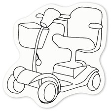 'Mobility Scooter' Decal Stickers (DW021847)