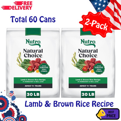 Nutro Natural Choice Large Breed Dog Food Lamb Brown Rice 30 lb 2 Pack