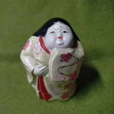 Kimono Lady Figure Incense Container Kogo Japanese Art