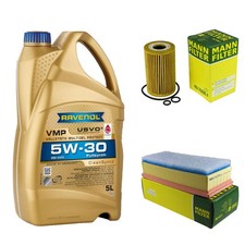 MANN Inspektionspaket 5L RAVENOL VMP 5W-30 für Audi A4 Avant 2.0 TDI Q5