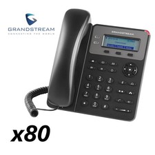 80 Pack Bundle Grandstream Small Business 1-LIne IP Phone with PoE LCD GXP1615