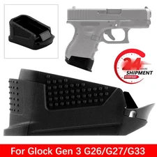 For Glock 26 33 27 Gen 3 +1/+2 rd Mag azine Base Plate Finger Extension -US SHIP