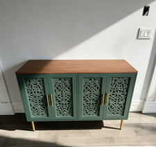 48" Accent Cabinet Sideboard Buffet Credenza w/4 Doors Storage Cabinet Green