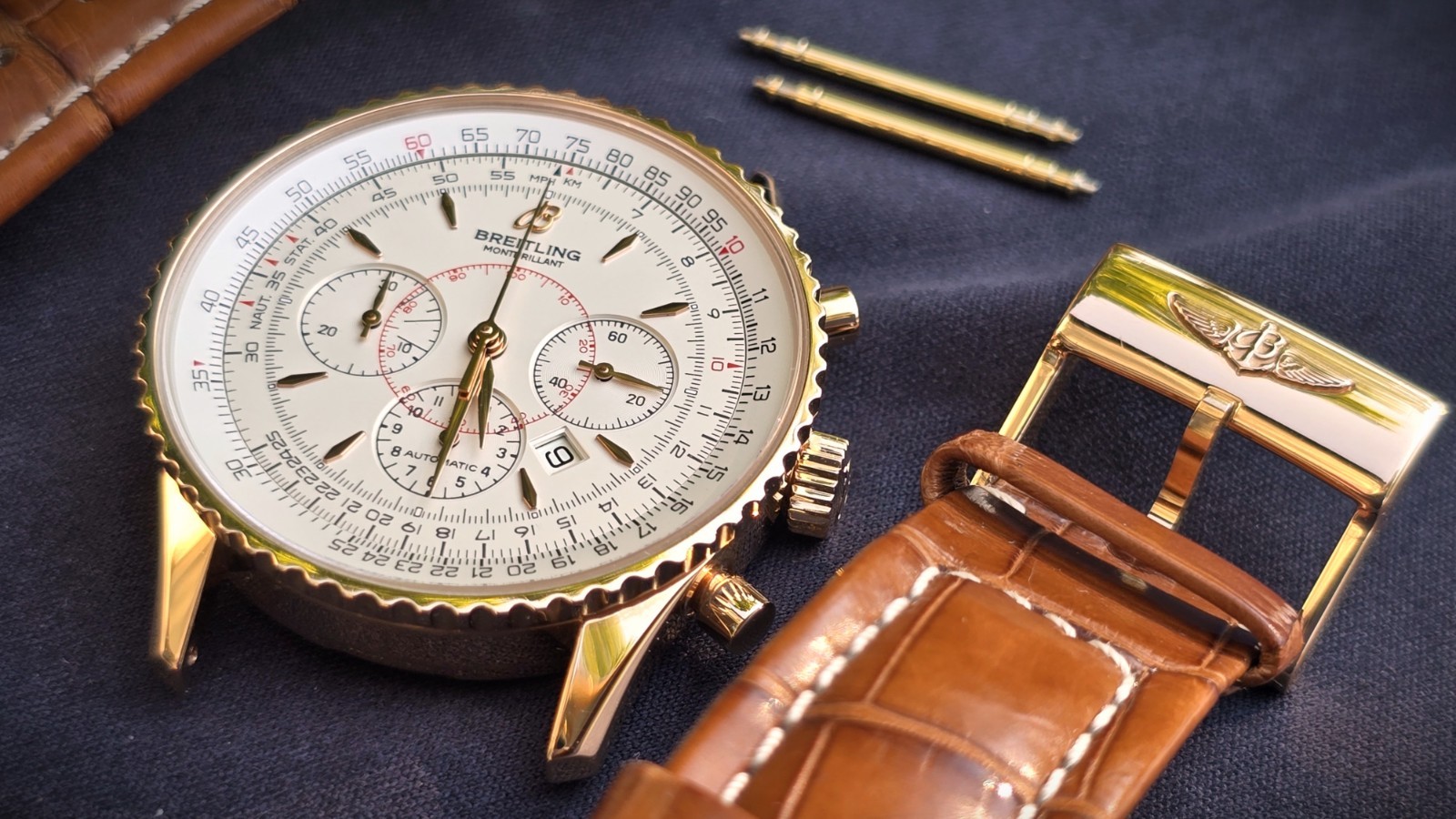 18K Rose Gold Breitling Montbrillant Navitimer - Limited Edition 500
