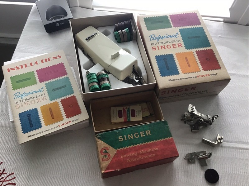 Singer Sewing Parts 86742 Ruffler,c120855 Hemmer, 121464 Bias Binder,Buttonholer