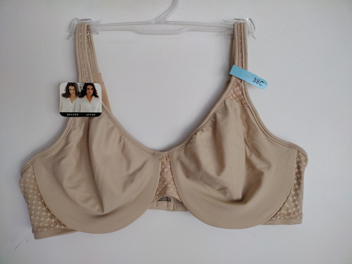Bali Minimizer Underwire Bra DF3385 Size 38C BEIGE NEW NO TAGS