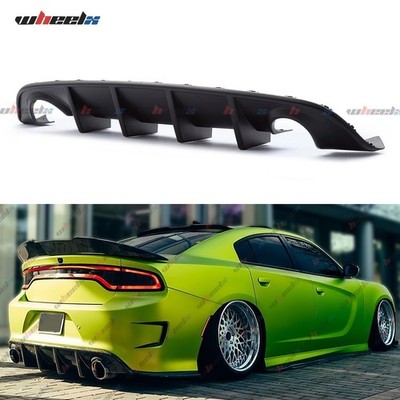 Matte Black For Dodge Charger SRT Sedan 2015-2023 Rear Diffuser Bumper Lower Lip