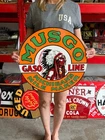 Vintage Style Metal Sign Musgo Michigan Gasoline NOT Porcelain 20x20 Made USA