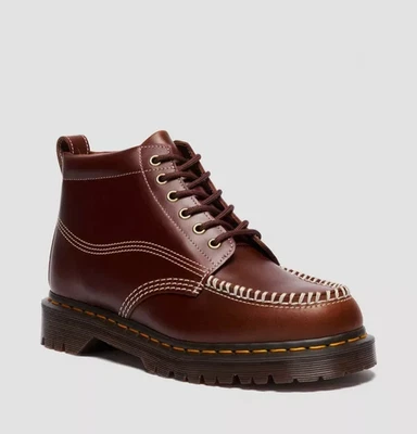 Dr. Martens Lowell Bottines Chukka Cuir Marron Lacets - Photo 1/4