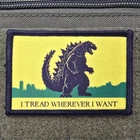 Godzilla Tread On Me Morale Patch Tactical Military Army USA Hook & Loop 039