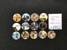 AAFES POGS, 14th Printing, 13 POGS, 10c COMPLETE set, #P1802, FAIR+