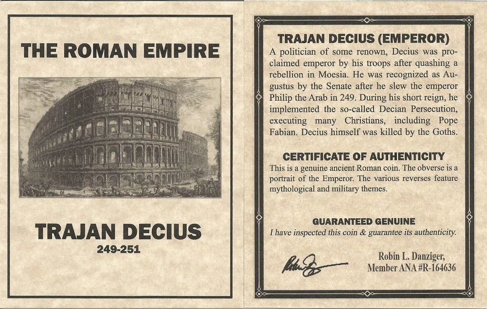 NGC VF Antoniniano de Trajano Decio AD249-251 NGC Antiguos Doble Denario Foto 3 de 3