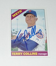 TERRY COLLINS SIGNED AUTO'D 2015 TOPPS HERITAGE CARD #341 NEW YORK METS
