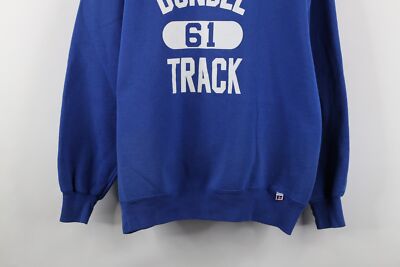 Vintage 90s Russell Athletic Mens Large Faded Track Crewneck