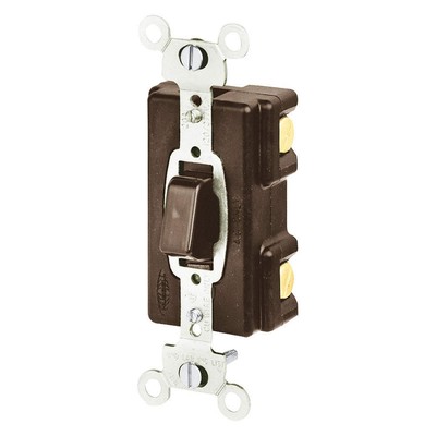 BRYANT 4981 Wall Switch,20A,1-Pole Type,Press Style 52HE38