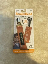 BooginHead PaciGrip Baby Pacifier toy Clip Orange Stars  New Gift Idea 0m+