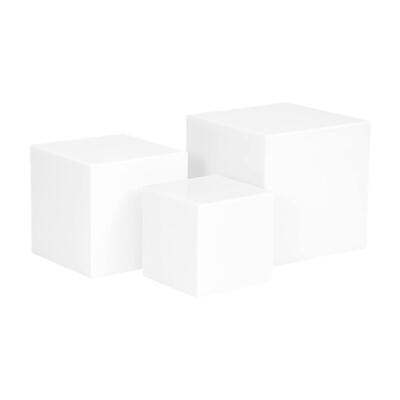 3 Stück Acryl Würfel für Display Lebensmittel Display Ständer Stapelbar Lebensmittel Riser für