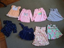 SALE! BUNDLE - NEW w/o tags Baby Girl (2) Tops and (7) dresses