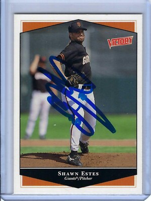 SAN FRANCISCO GIANTS SHAWN ESTES 1999 UD VICTORY SIGNED CARD # 363