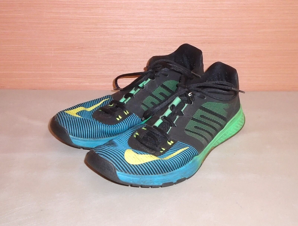 Nike Zoom Speed TR Running Training Gym Shoes 806328 074 Green Blue Black Sz 13