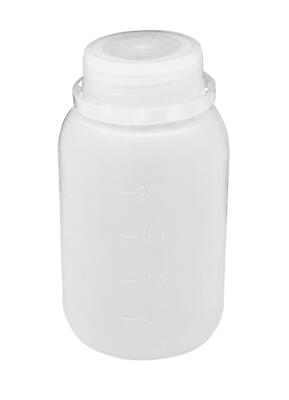 Plastikflasche (HDPE) mit Skala inkl. Deckel 0,25 L | Flasche Kunststoff mischen