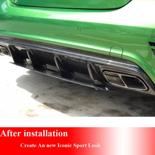 For Mercedes-Benz 2013-18 W176 A45 REAL Carbon Fiber Rear Bumper Diffuser Lip - Picture 12 of 12